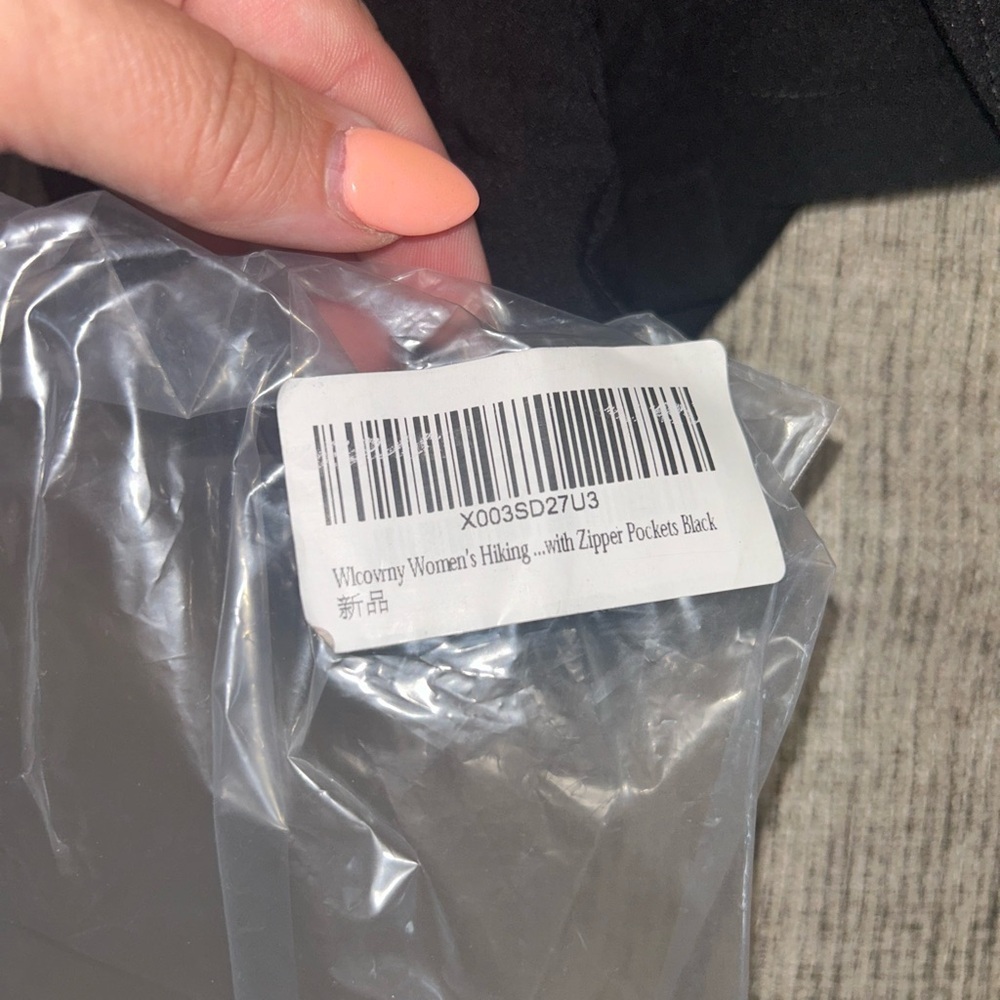 😍NWT Black hiking Shorts with Elastic Waistband and Lightweight Fabric - Picture 7 of 7